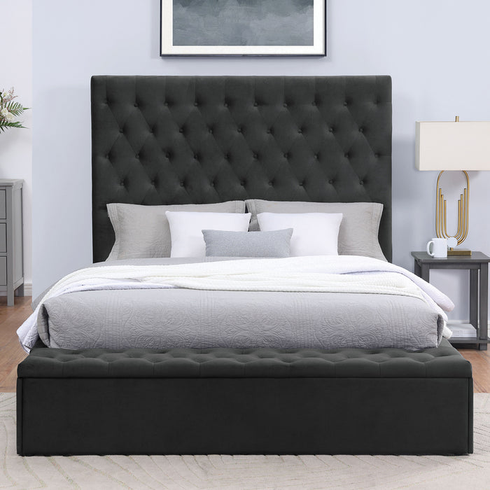 ATHENELLE Queen Bed, Dark Gray image