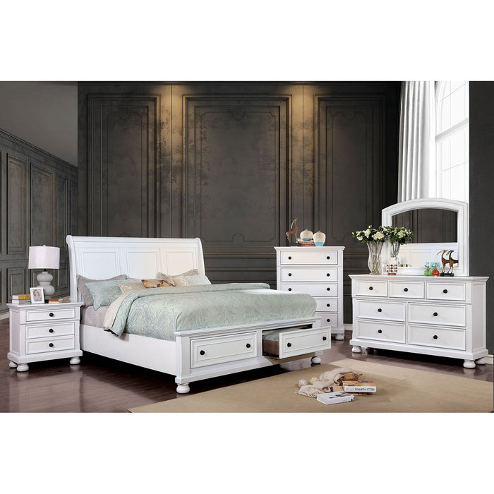 Castor White 5 Pc. Queen Bedroom Set w/ 2NS image