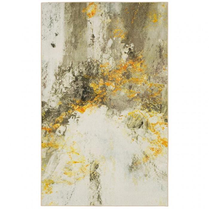 HOLLIE 5' X 8', Area Rug, Gold/Gray image
